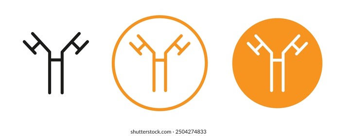 Icono de anticuerpo Diseño web en Vector