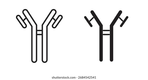 Conjunto de Vector simple de los iconos del anticuerpo. sistema del símbolo de la muestra del logotipo