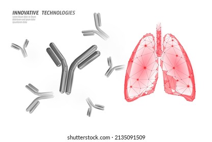 Antibody Immunoglobulin Coronavirus Vaccine Result. 3D Medical Infection Model. Immunization COVID Poster Template. Blood Test Green Pass Certificate Vector Illustration