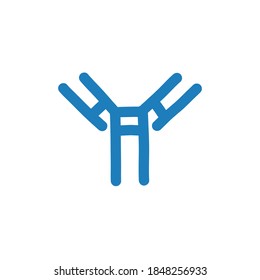Antikörper, Immunglobulin-Doodsymbol, Vektorgrafik