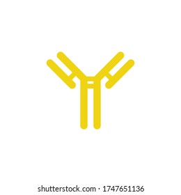antibody, immunoglobulin flat icon, vector illustration