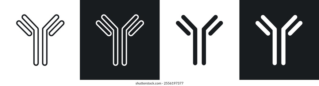 Antibody linear icon set for app, and web design.