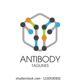 Antibody Molecule For Medical Logo Vector