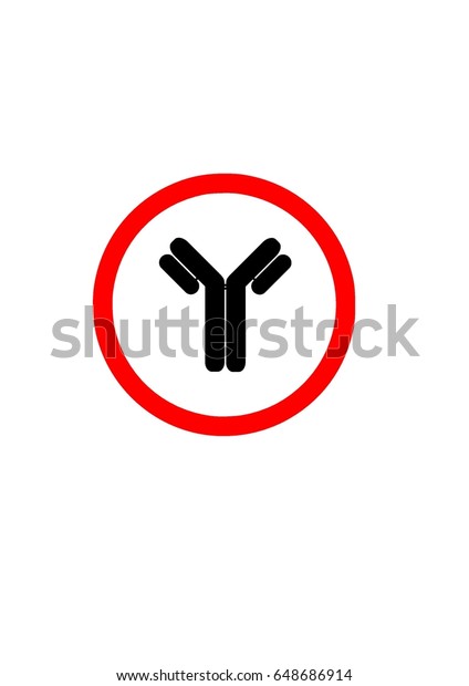 Antibody Sign Red Circle Stock Vector (Royalty Free) 648686914 ...