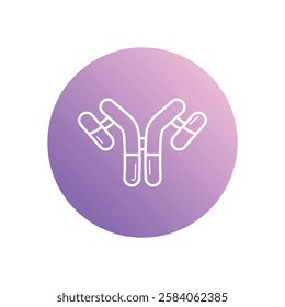 Antibody Structure icon vector stock illustration