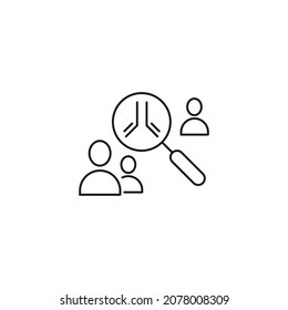 Antibody Test icons symbol vector elements for infographic web
