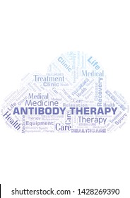 Antibody Therapy word cloud. Wordcloud made with text only.
