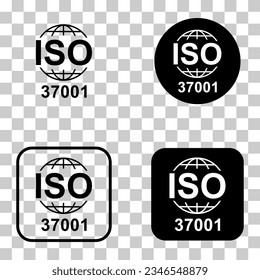 Anti-Bribery Management Systems. Standard quality symbol. Vector button sign isolated on white background .