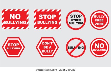  Anti-Bullying Signs and Badges Collection