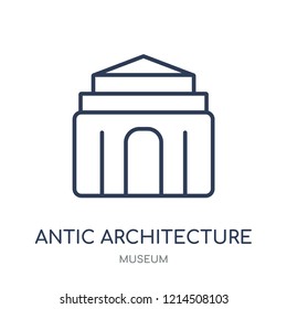 antic Architecture icon. antic Architecture linear symbol design from Museum collection. Simple outline element vector illustration on white background.