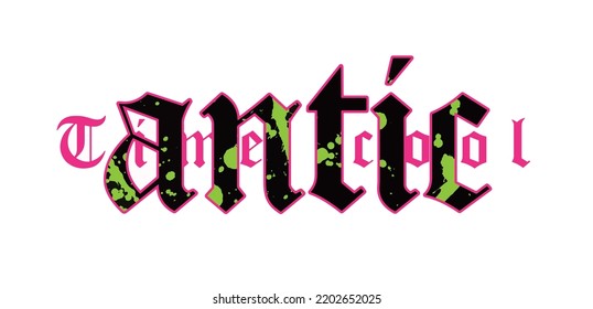 antic time cool slogan design print