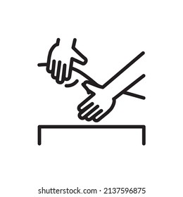Anticellulite massage line color icon. Physiotherapy, acupuncture.