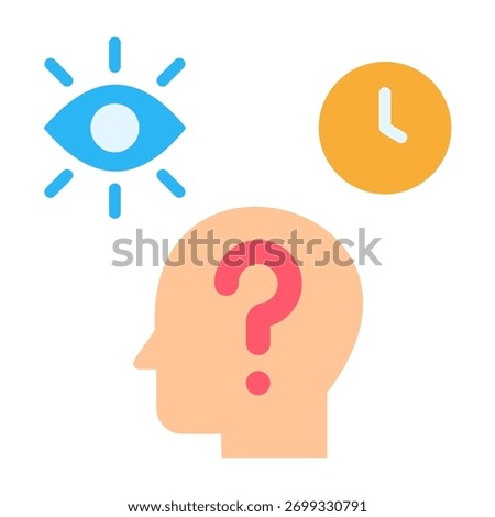 Anticipation Icon Flat Design Vector Illustration