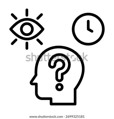Anticipation Icon Line Design Vector Illustration