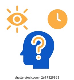 Anticipation Icon Solid Color Design Vector Illustration