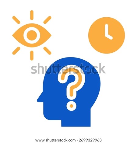 Anticipation Icon Solid Color Design Vector Illustration