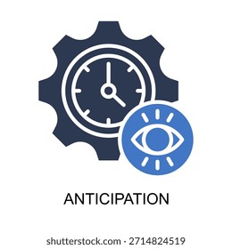 Anticipation icon solid vector illustration