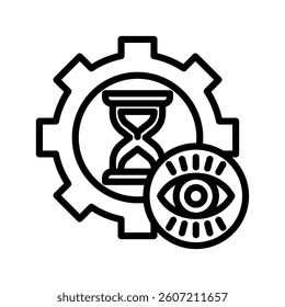 Anticipation Line Vector Illustration On White Background.