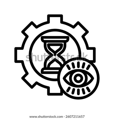 Anticipation Line Vector Illustration On White Background.
