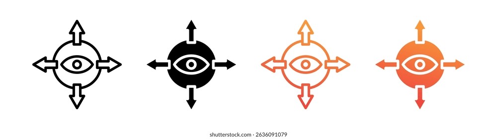 Vorwegnahme Multi-Style-Symbol-Set-Vektor