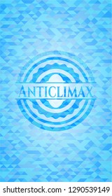 Anticlimax sky blue emblem with mosaic ecological style background