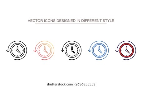 Anticlockwise Rotation icon design with white background stock illustration