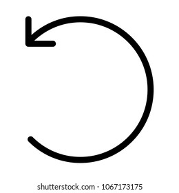 Anticloclwise Open Circle Arrow