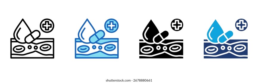 Anticoagulant icon Multi Style Vector Illustration