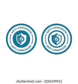 Vector de insignia del logotipo anticorrosivo. Adecuado para el etiquetado de negocios, industria y productos