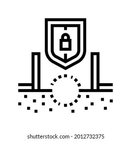 anti-corrosion work pipeline construction line icon vector. anti-corrosion work pipeline construction sign. isolated contour symbol black illustration