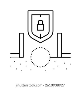 anti-corrosion work pipeline construction line icon vector. anti-corrosion work pipeline construction sign. isolated contour symbol black illustration
