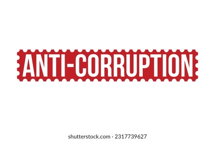 ANTI-CORRUPTION Red Rubber Stamp vector design.