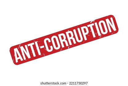 Vector de sellos de goma anticorrupción