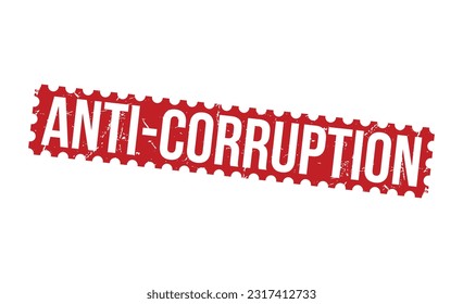 ANTI-CORRUPTION stamp red rubber stamp on white background. ANTI-CORRUPTION grunge rubber stamp sign.