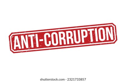 ANTI-CORRUPTION stamp red rubber stamp on white background. ANTI-CORRUPTION grunge rubber stamp sign.