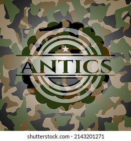 Antics camo emblem. Vector Illustration. Detailed. 
