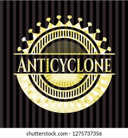 Anticyclone gold badge or emblem