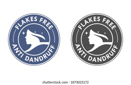 Ilustración de la plantilla de logotipo de diseño libre anti-dandruff flakes