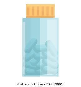 Antidepressant dose icon cartoon vector. Pill medication. Drug prescription