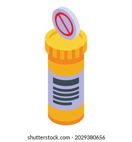 Antidepressant icon isometric vector. Family health. Mental therapy