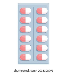 Vector de dibujos animados de iconos de paquetes antidepresivos. Medicación de píldora. Terapia farmacológica