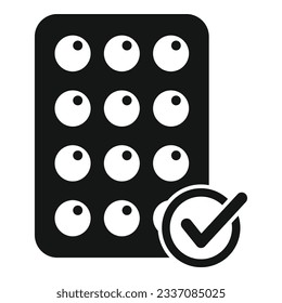 Antidepressant pills icon simple vector. Drug treatment. Health tablet