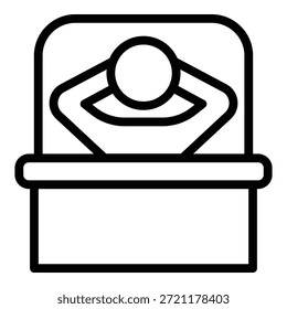 Icono de sueño antidepresivo. Icono de Vector para dormir antidepresivo para Diseño web aislado sobre fondo blanco