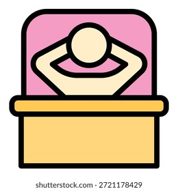 Icono de sueño antidepresivo. Icono antidepresivo del Vector que duerme para el Diseño web aislado en el color de fondo blanco plano