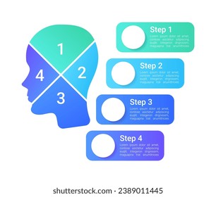 Antidepressants infographic chart design template. Abstract infochart with copy space. Instructional graphics with 4 step sequence. Visual data presentation. Roboto Medium, Light fonts used