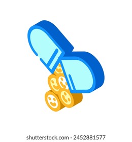 antidepressants medicines pharmacy isometric icon vector. antidepressants medicines pharmacy sign. isolated symbol illustration