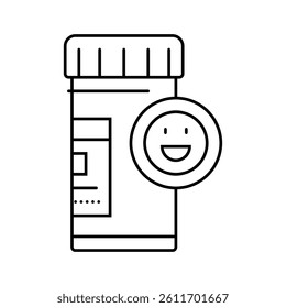 antidepressants medicines pharmacy line icon vector. antidepressants medicines pharmacy sign. isolated contour symbol black illustration