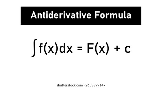 Fórmula Antiderivada em Cálculo. Recursos educacionais.
