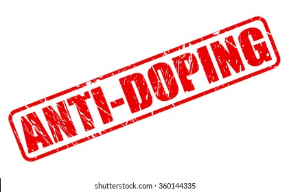 ANTI-DOPING red stamp text on white
