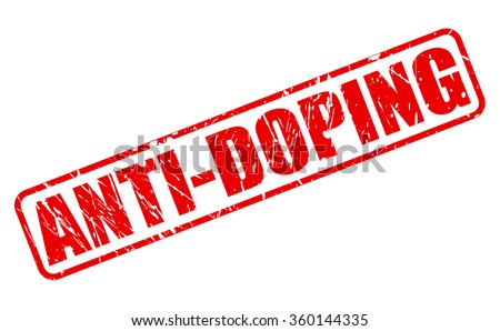 ANTI-DOPING red stamp text on white
